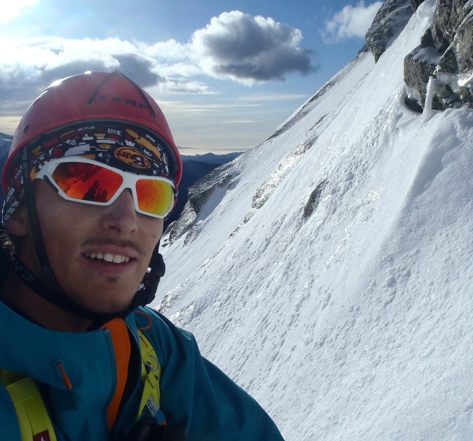 Gerard en la cara norte del Gra de Fajol Gran