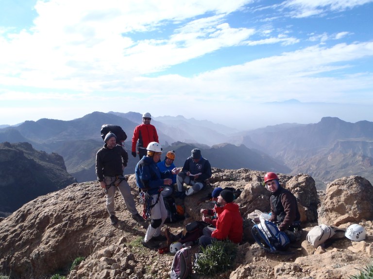 Parte del grupo en cumbre