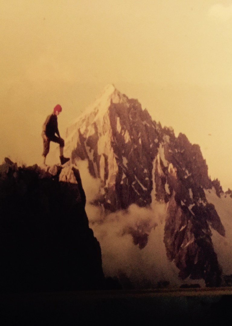 Morten con el Mt Dolent al fondo 1978